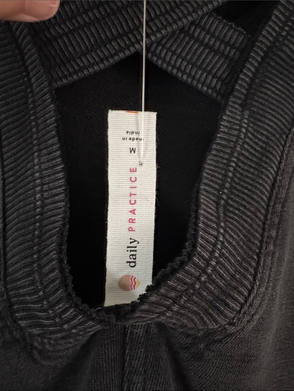Anthropologie | Daily Practice Black Sweatshirt Mini Dress - Picture 8 of 10